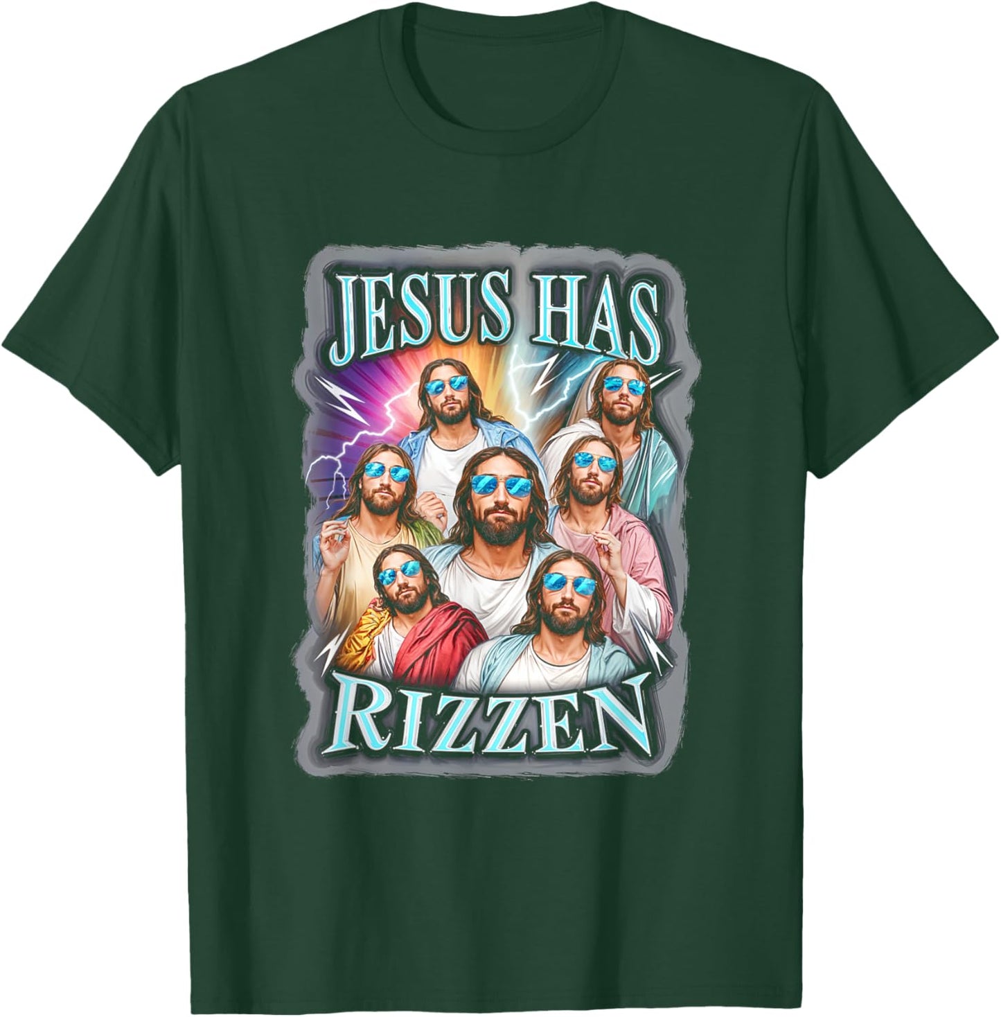 Jesus Has Rizzen Christian Faith Religion Belief T-Shirt - T-Shirt | Forest