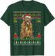 Dogue De Bordeaux Dog Christmas Lights Santa Ugly Xmas Men Women Kids T-Shirt - T-Shirt | Forest