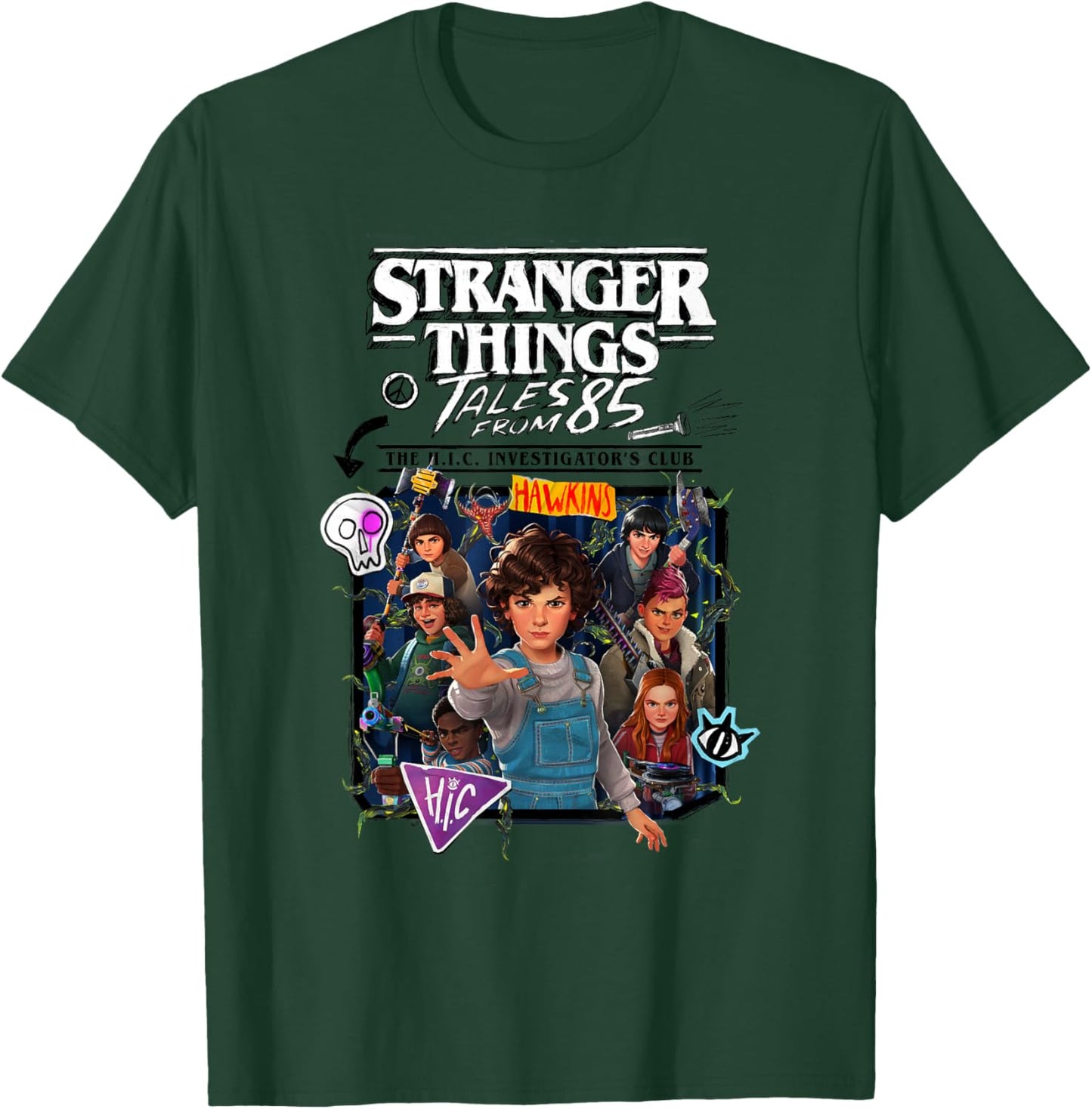 Stranger Things Tales from '85 H.I.C. Investigator's Club T-Shirt - T-Shirt | Forest