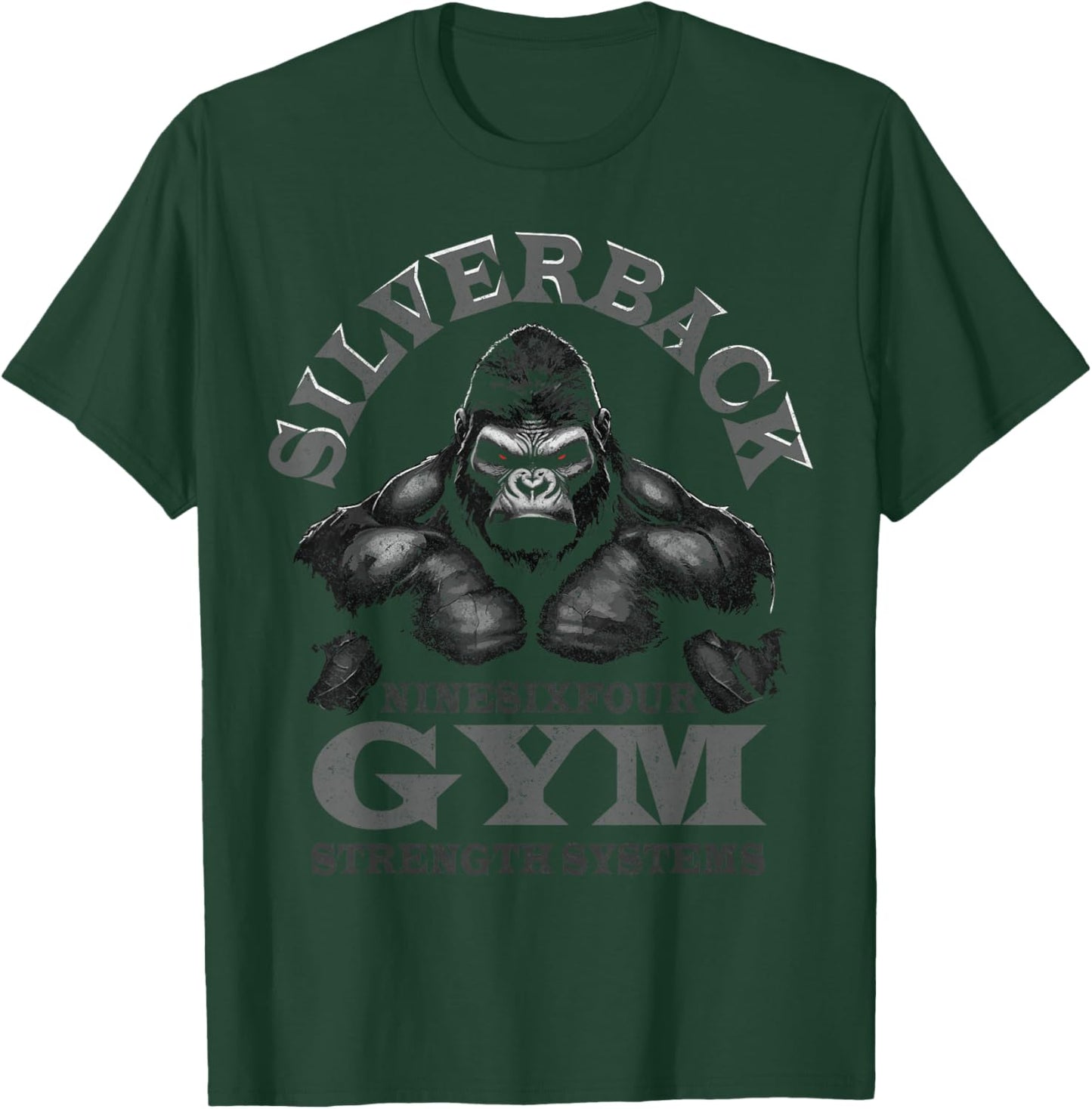 96.4% Silverback Gym Clothing Body Building Strongman T-Shirt - T-Shirt | Forest