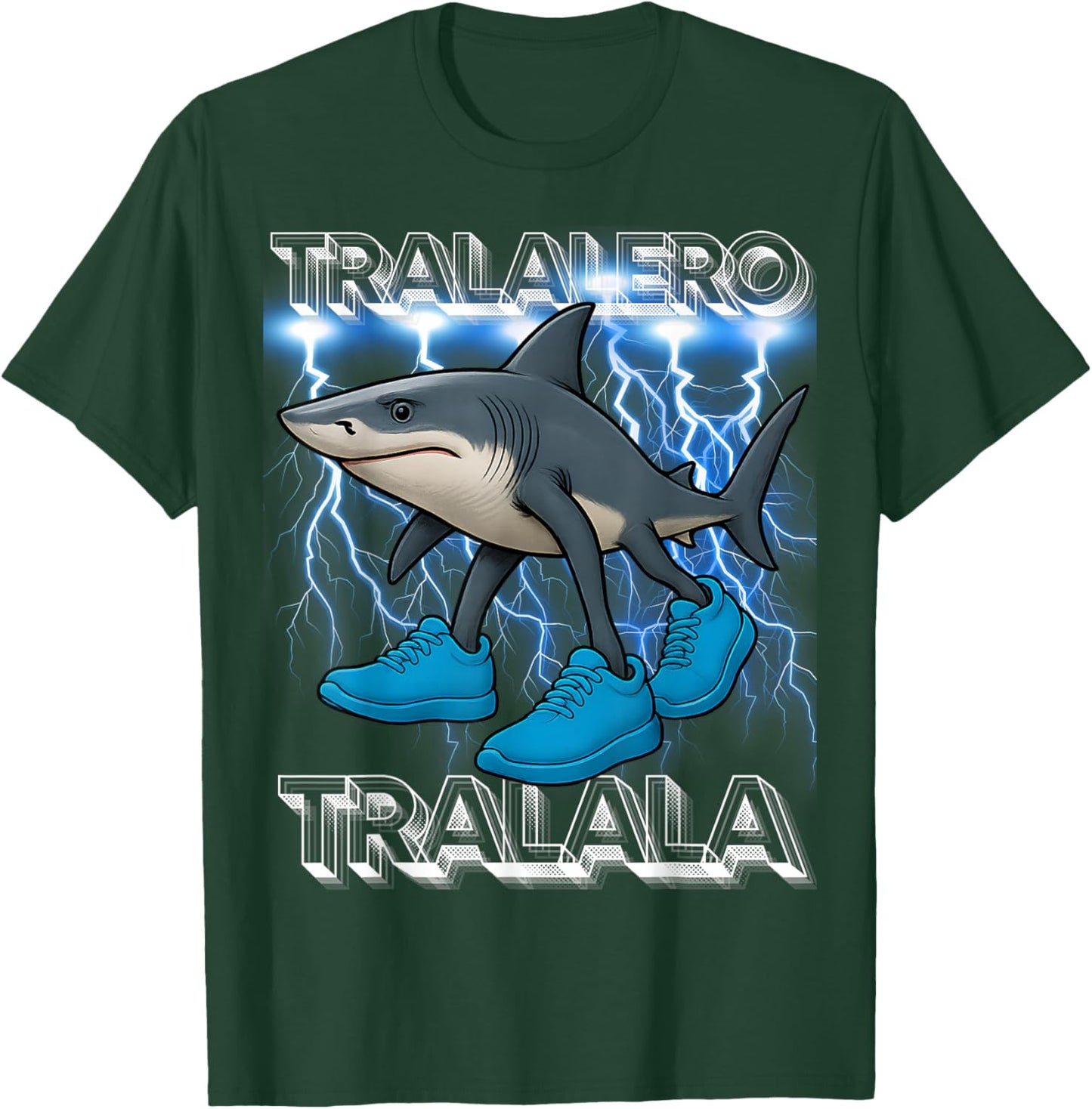 Tralalero Tralala Italian Brainrot Meme Funny Shark for Kids T-Shirt - T-Shirt | Forest