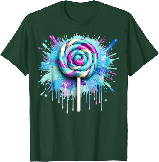 Candy Candy Costume Women's Carnival Lollipop Costume T-Shirt - T-Shirt | Forest
