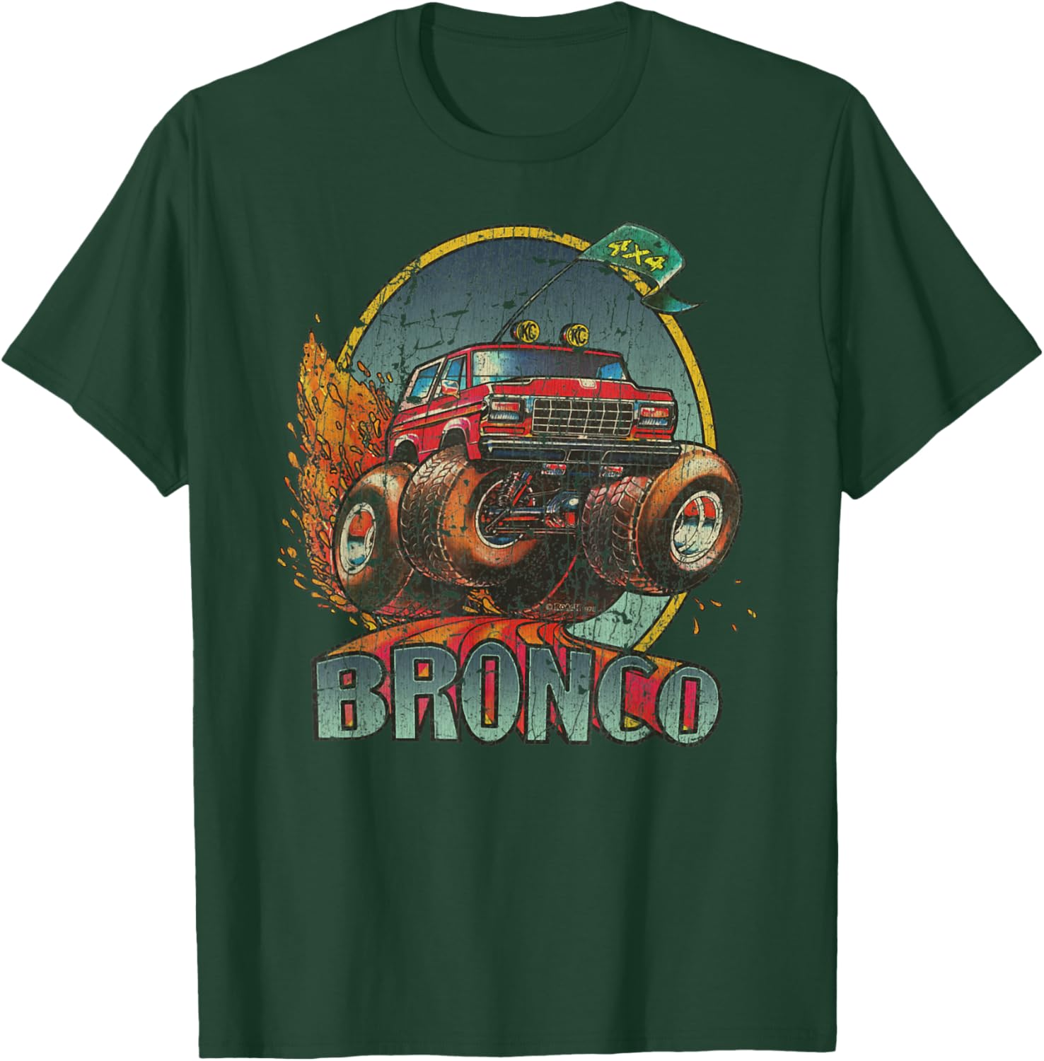 1978 78 Bronco 4x4 SUV Car T-Shirt - T-Shirt | Forest