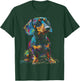 Dachshund Motif Pet Illustration Dog Dachshund Men Women Kids T-Shirt - T-Shirt | Forest