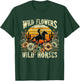 Retro Cowgirl Wild Flowers - Wild Horses Vintage Style T-Shirt - T-Shirt | Forest