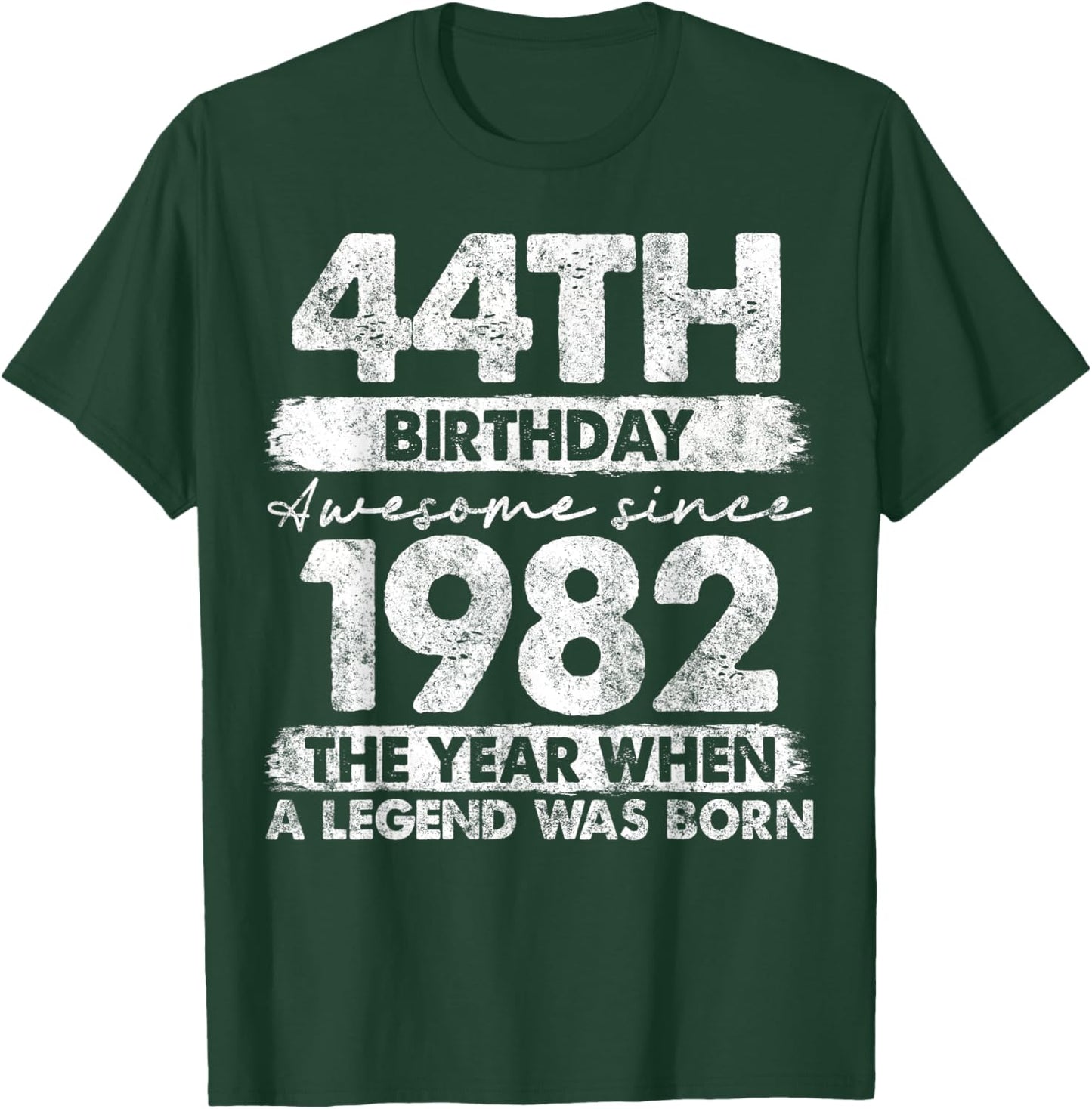 44 Year Old Gifts Vintage 1982 Limited Edition 44th Birthday T-Shirt - T-Shirt | Forest