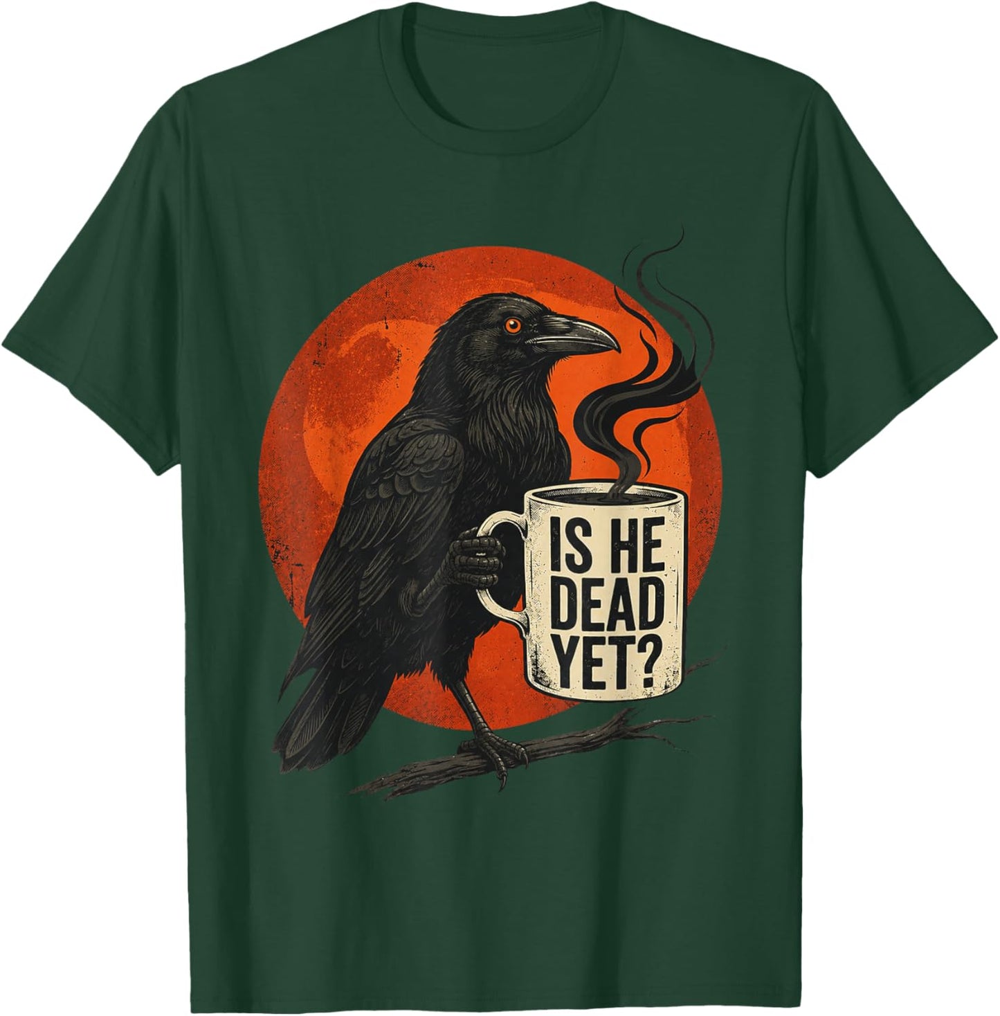 Retro is He Vintage Dead Yet Dark Crow Raven Bird Humor T-Shirt - T-Shirt | Forest