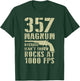 Gun Lover 357 Magnum Because I Can't Throw Rocks At 1000 FPS T-Shirt - T-Shirt | Forest