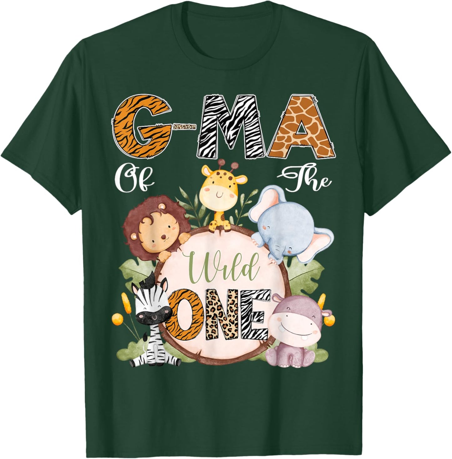 G-Ma Of The Wild One 1St Birthday Safari Woodland T-Shirt - T-Shirt | Forest