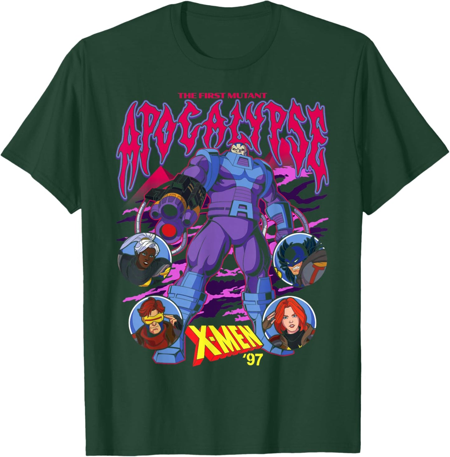 Marvel X-Men '97 First Mutant Apocalypse & Hero Portraits T-Shirt - T-Shirt | Forest