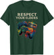 Respect Your Elders Gaming Control Funny Gamer T-Shirt - T-Shirt | Forest