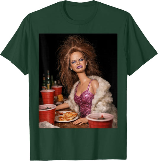 Funny Distressed Party Doll Face Meme T-Shirt - T-Shirt | Forest