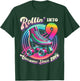 Birthday Roller Skating 9th Girls Rollin into 9 Skate Party T-Shirt - T-Shirt | Forest