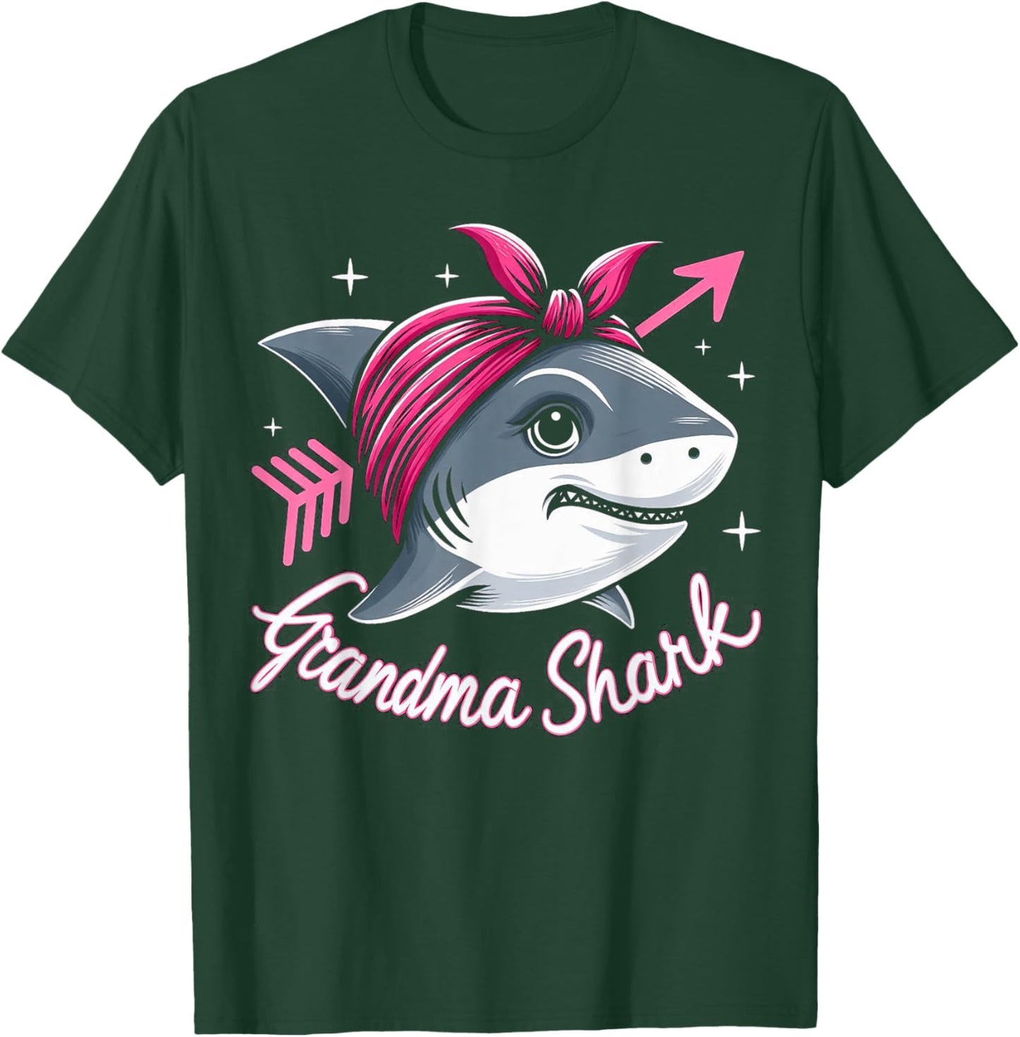 Grandma Shark Funny Shark Matching Family T-Shirt - T-Shirt | Forest
