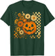 Retro Pumpkin Sunflower Daisy Thanksgiving Halloween Fall T-Shirt - T-Shirt | Forest
