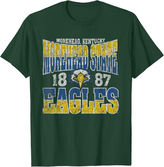 Morehead State Eagles Vintage Scroll Officially Licensed T-Shirt - T-Shirt | Forest