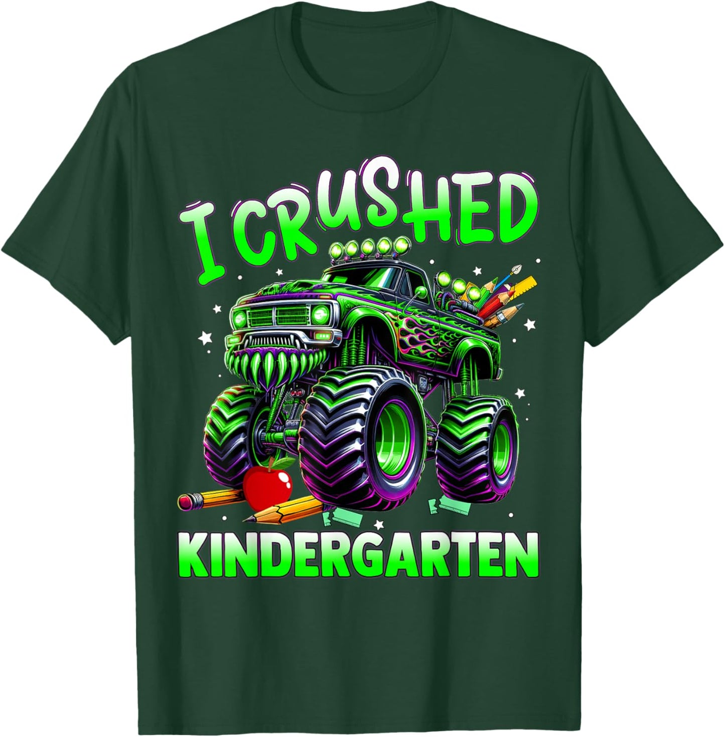 I Crushed Kindergarten Last Day of School Boys T-Shirt - T-Shirt | Forest