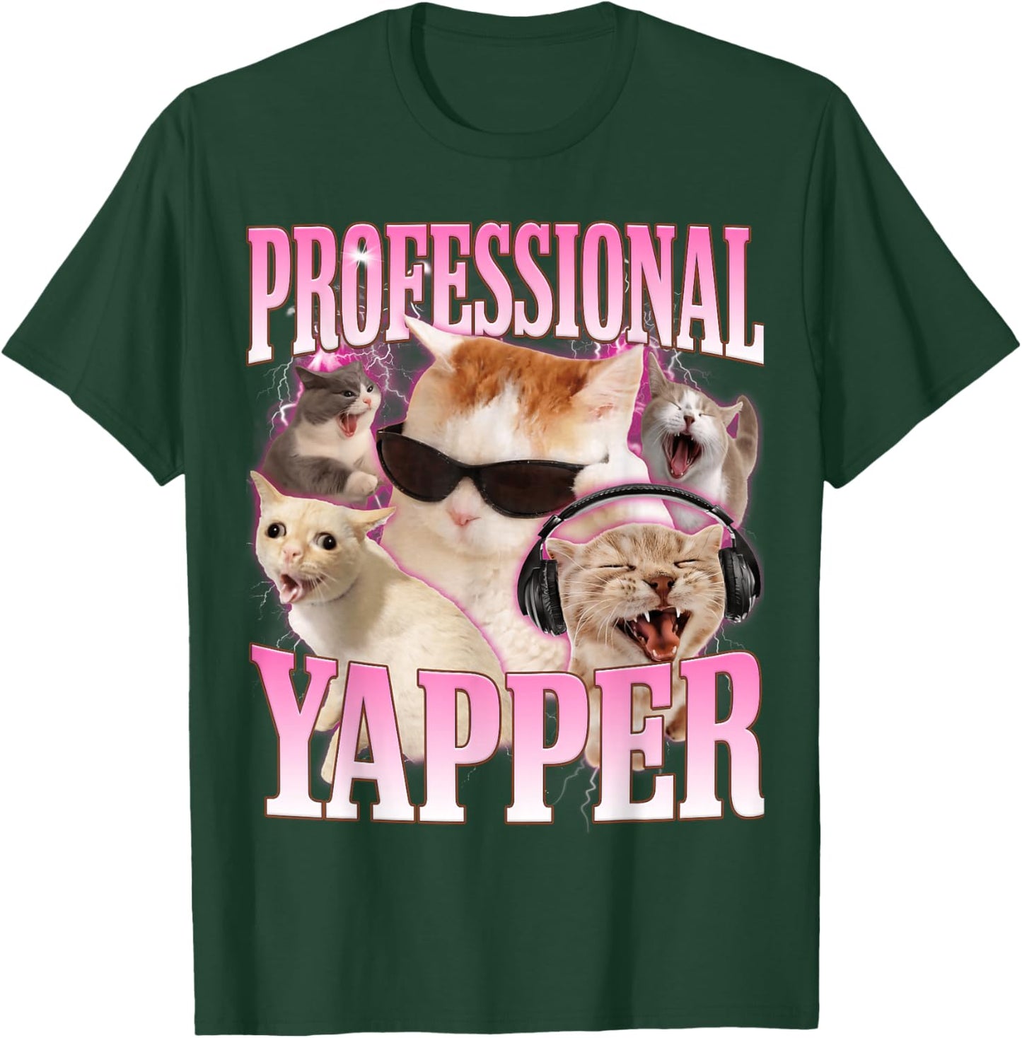 Professional Yapper Cat Funny Oddly Specific Dank Meme T-Shirt - T-Shirt | Forest