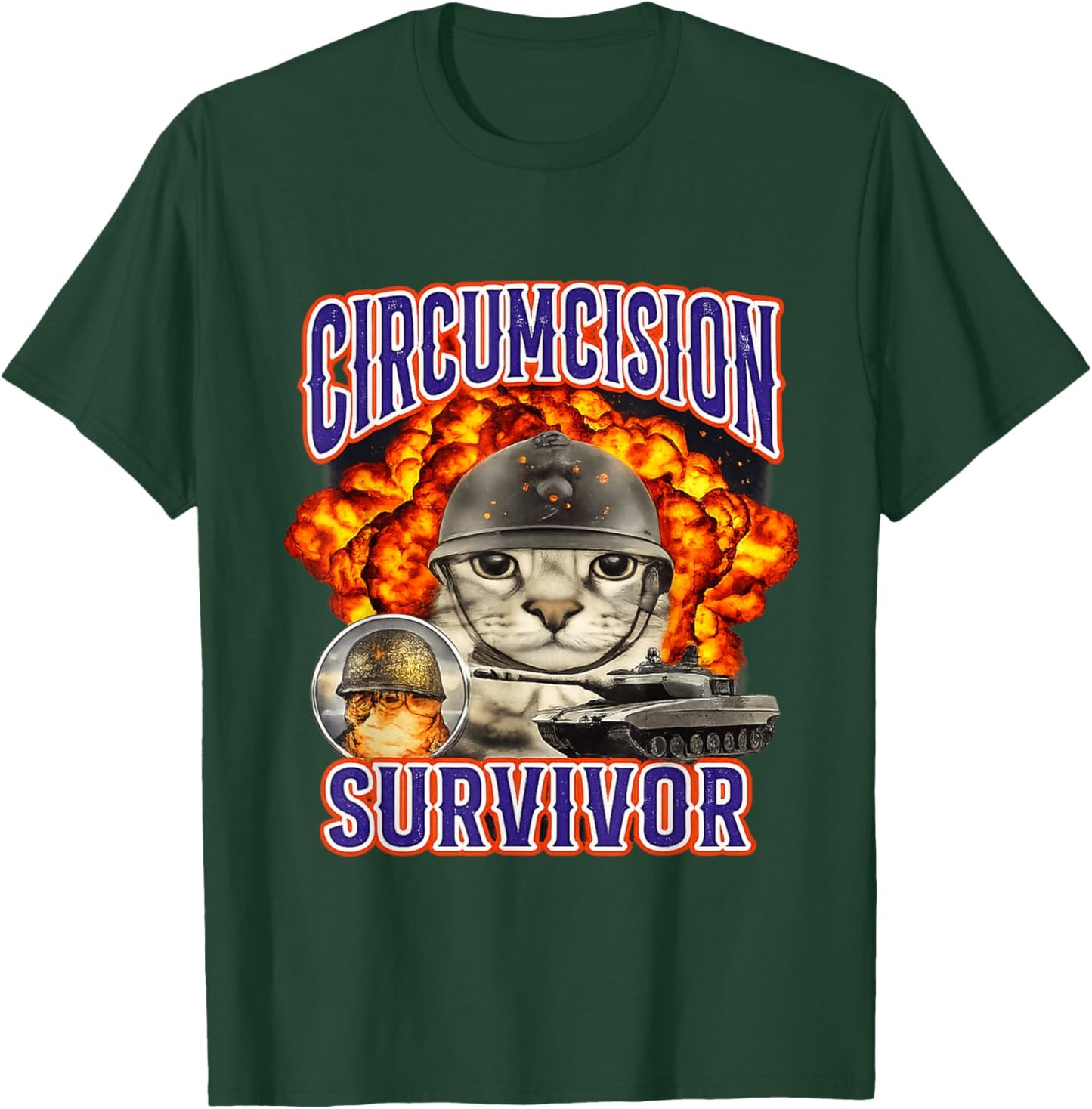 Circumcision Survivor Funny Unhinged Gen Z Raunchy Meme Gag T-Shirt - T-Shirt | Forest