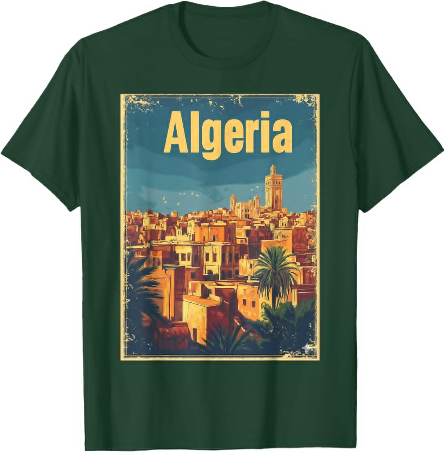 Algeria Algeria Algiers Algerians DZ Algerian Bled Retro T-Shirt - T-Shirt | Forest