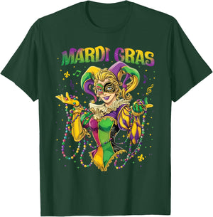 Retro Nawlins for The Mardi Gras Carnival of New Orleans 2026 T-Shirt - T-Shirt | Forest