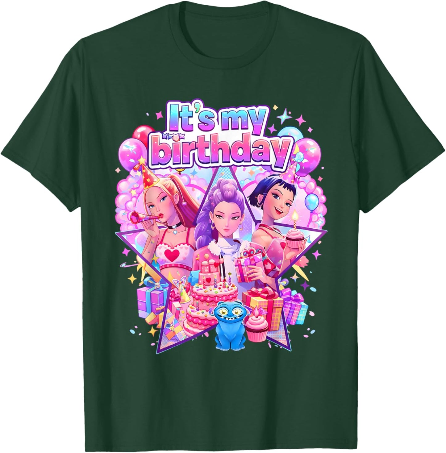 It's My Birthday K-pop Cute Chibi K Pop Birthday Girl Kpop T-Shirt - T-Shirt | Forest