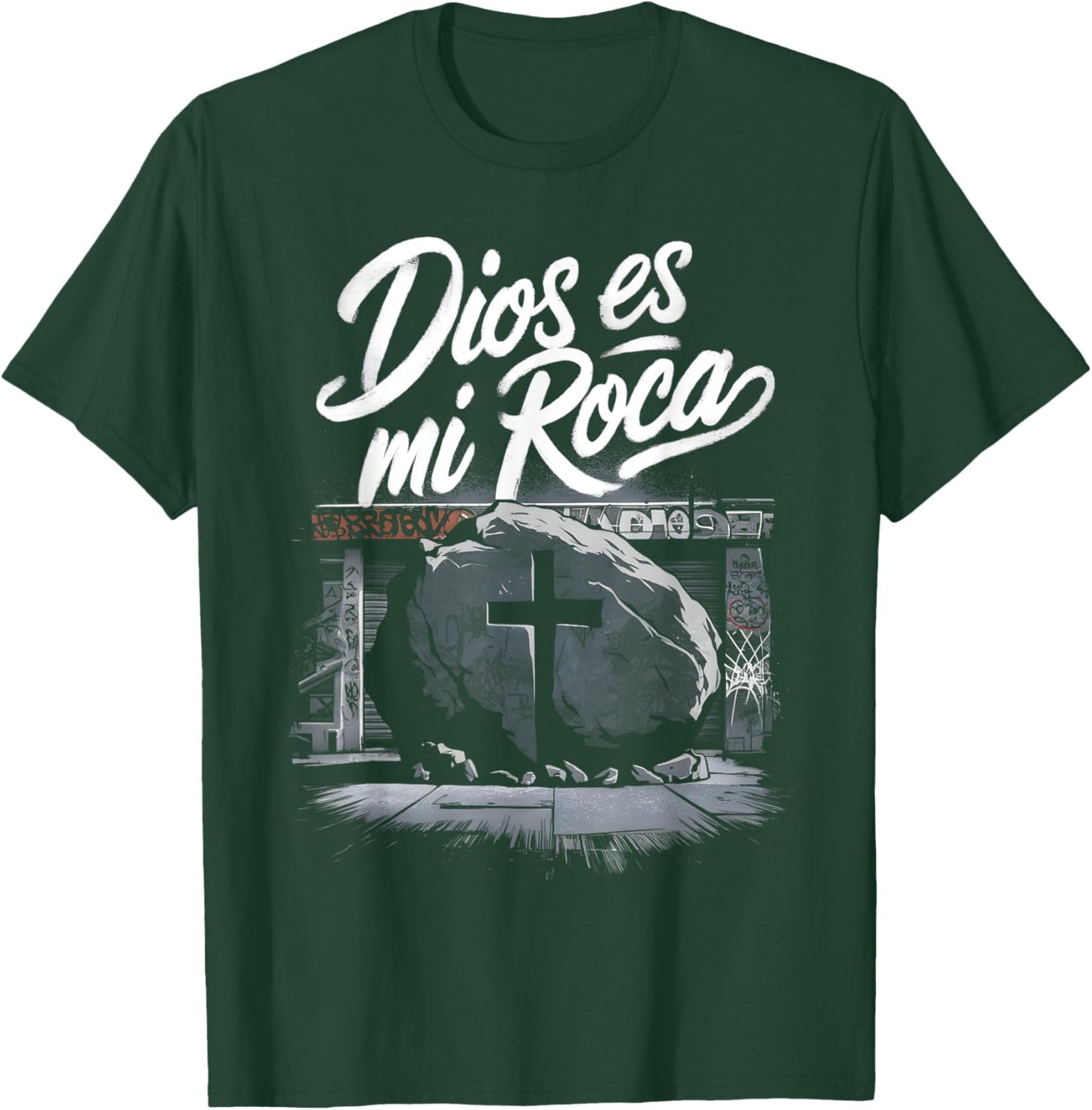 Dios Es Mi Roca Chicano Mexican Culture Faith God T-Shirt - T-Shirt | Forest