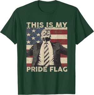 This Is My Pride Flag Trump USA Flag 4th of July T-Shirt - T-Shirt | Forest