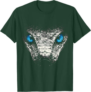 Snake Animal Motif Blue Eyes Art Snake T-Shirt - T-Shirt | Forest