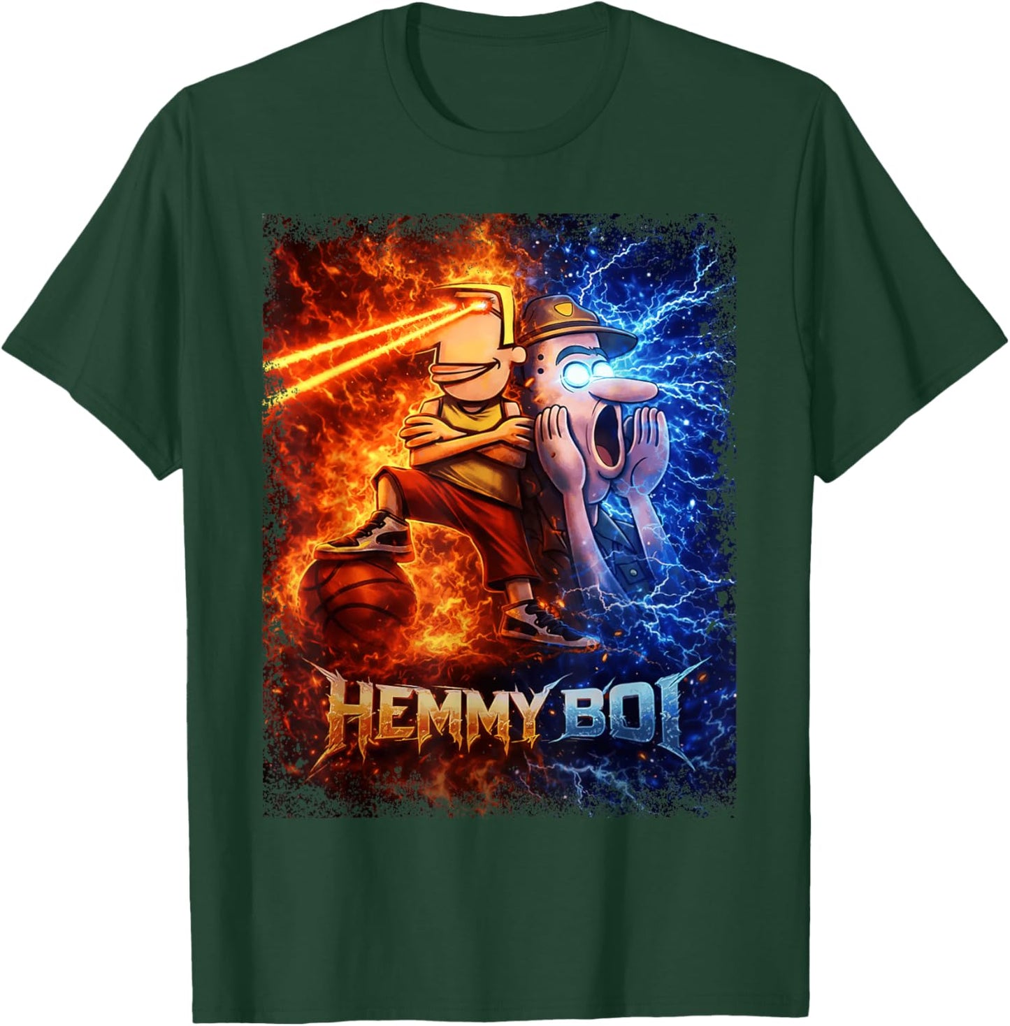 Funny Cartoon Hemmy Boi City Boy Brainrot Meme T-Shirt - T-Shirt | Forest