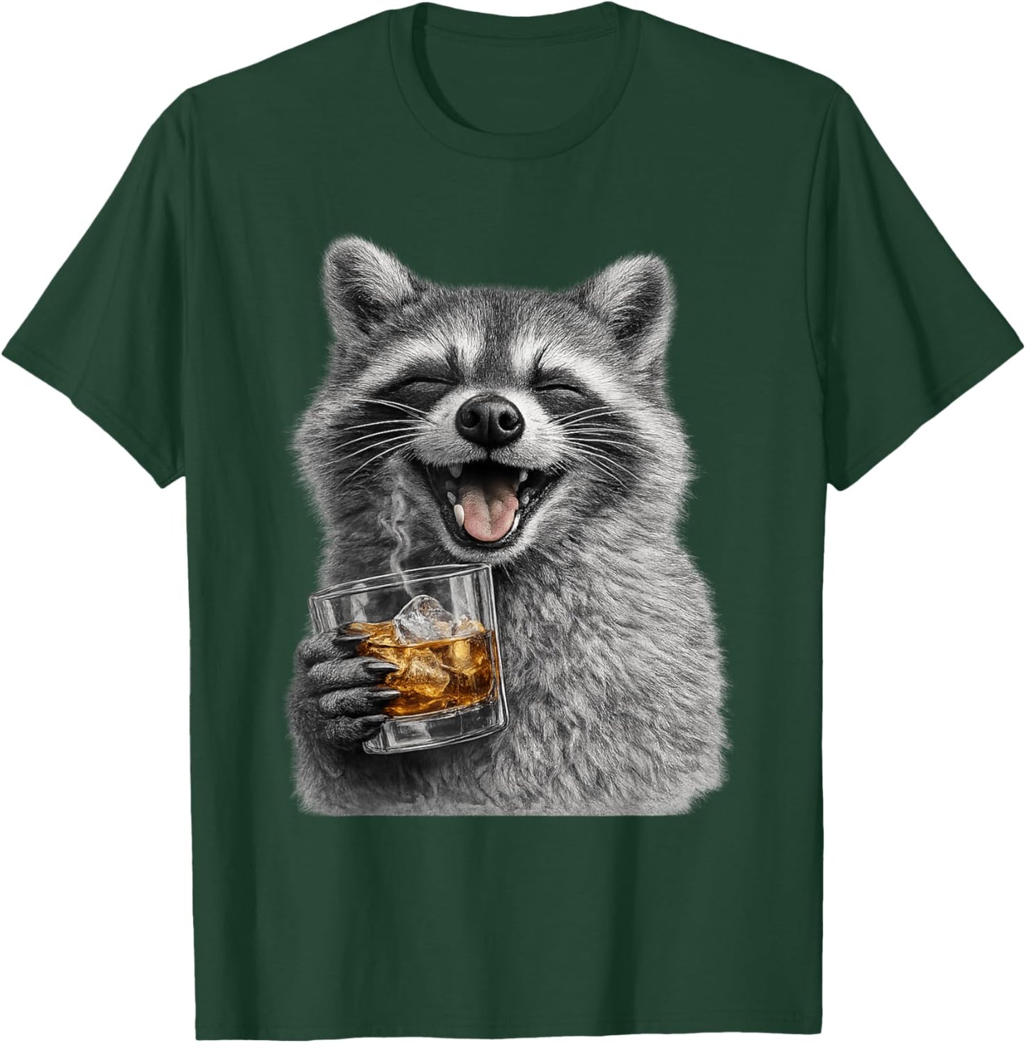 Funny Raccoon Design, Silly Meme, Danke Memes, 90s Vintage T-Shirt - T-Shirt | Forest