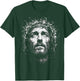Jesus Christ Crown of Thorns Christian Jesus Face T-Shirt - T-Shirt | Forest