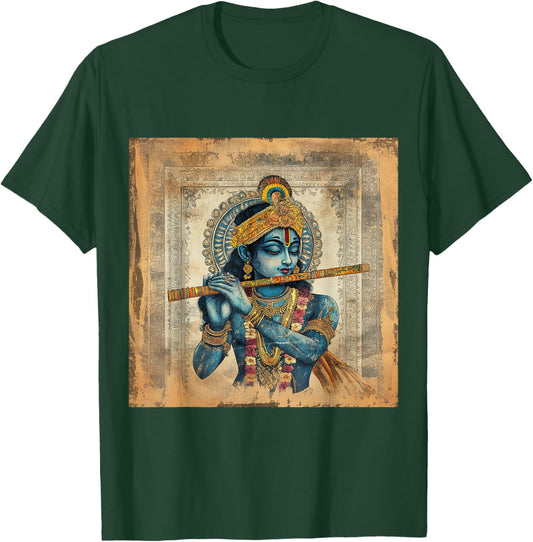 Krishna God oF Love Hindu Deity Ancient Hinduism Mythology T-Shirt - T-Shirt | Forest
