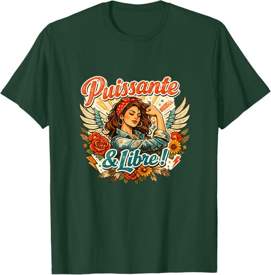 Powerful and Free Gift Women's Original Humour Birthday T-Shirt - T-Shirt | Forest