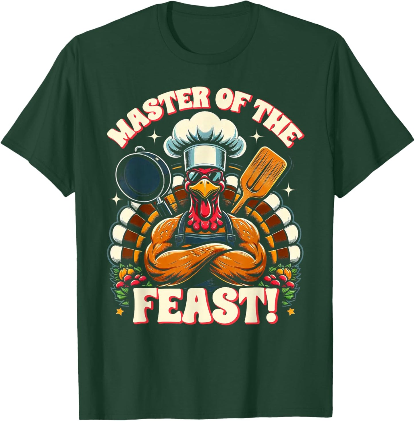 Master of the Feast – Thanksgiving Chef Turkey T-Shirt - T-Shirt | Forest