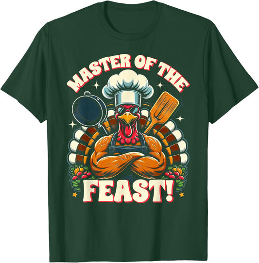 Master of the Feast – Thanksgiving Chef Turkey T-Shirt - T-Shirt | Forest