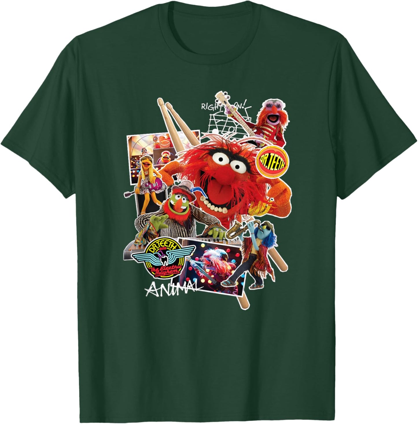 Disney Muppets Animal Dr. Teeth and The Electric Mayhem T-Shirt - T-Shirt | Forest