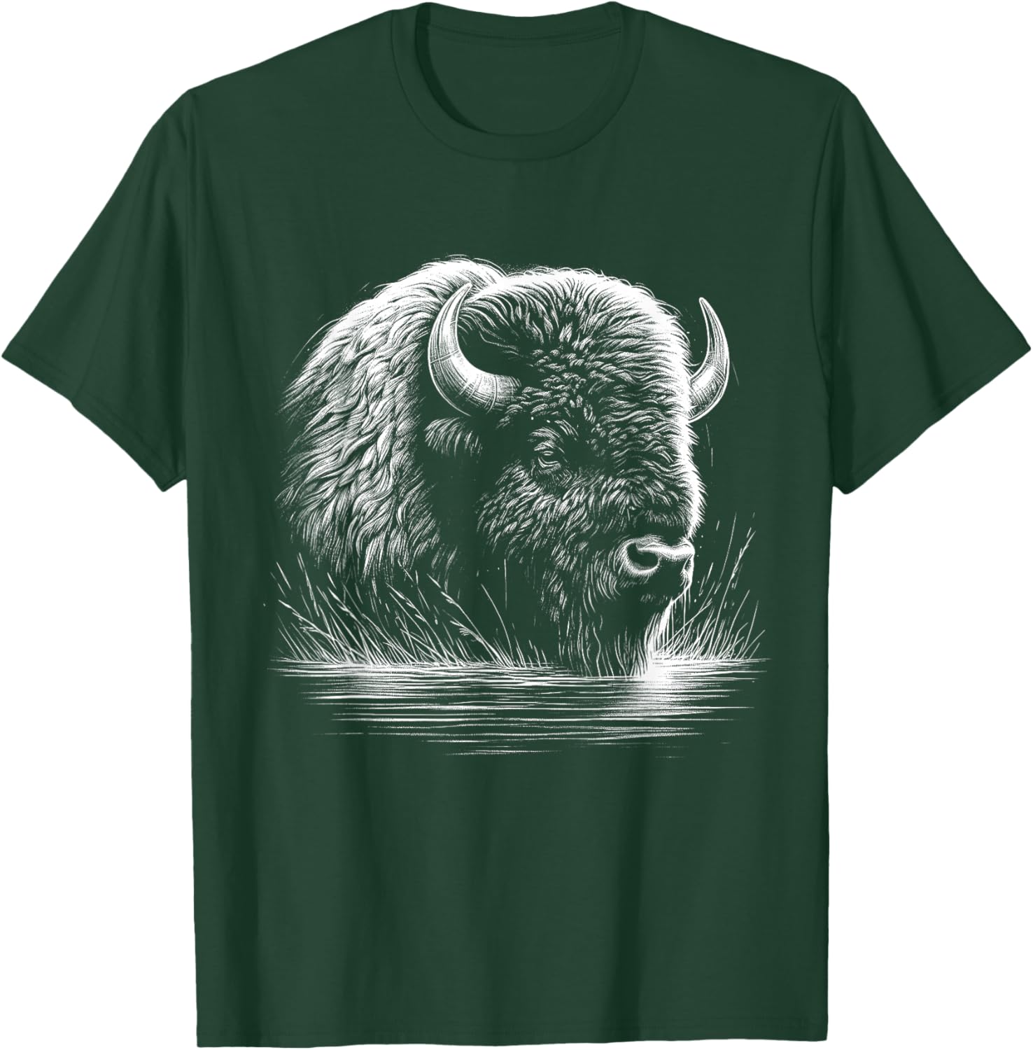 Bison Lover Art Design T-Shirt - T-Shirt | Forest
