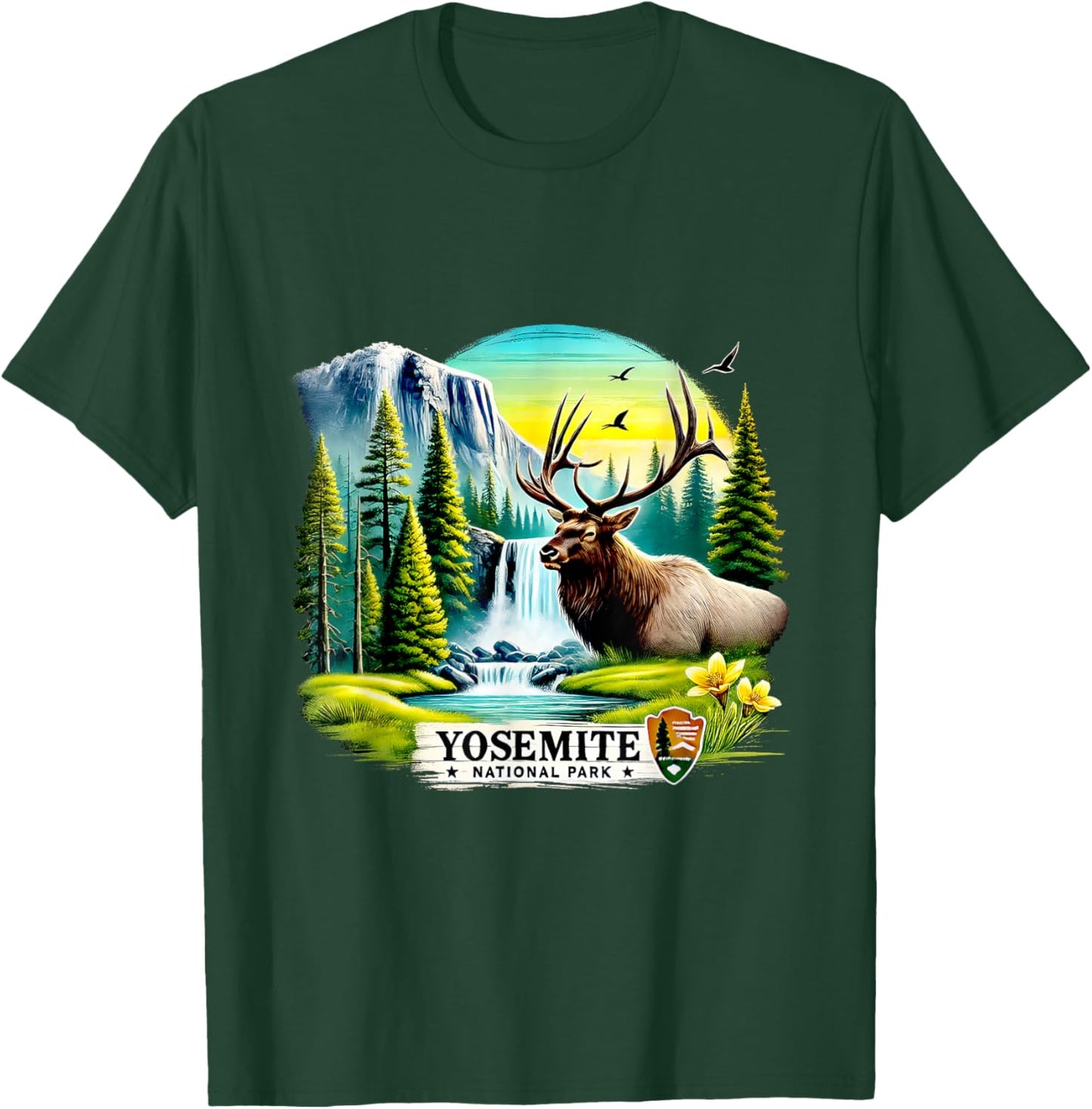 Travel 2026 Yosemite Road Trip Family National Park T-Shirt - T-Shirt | Forest