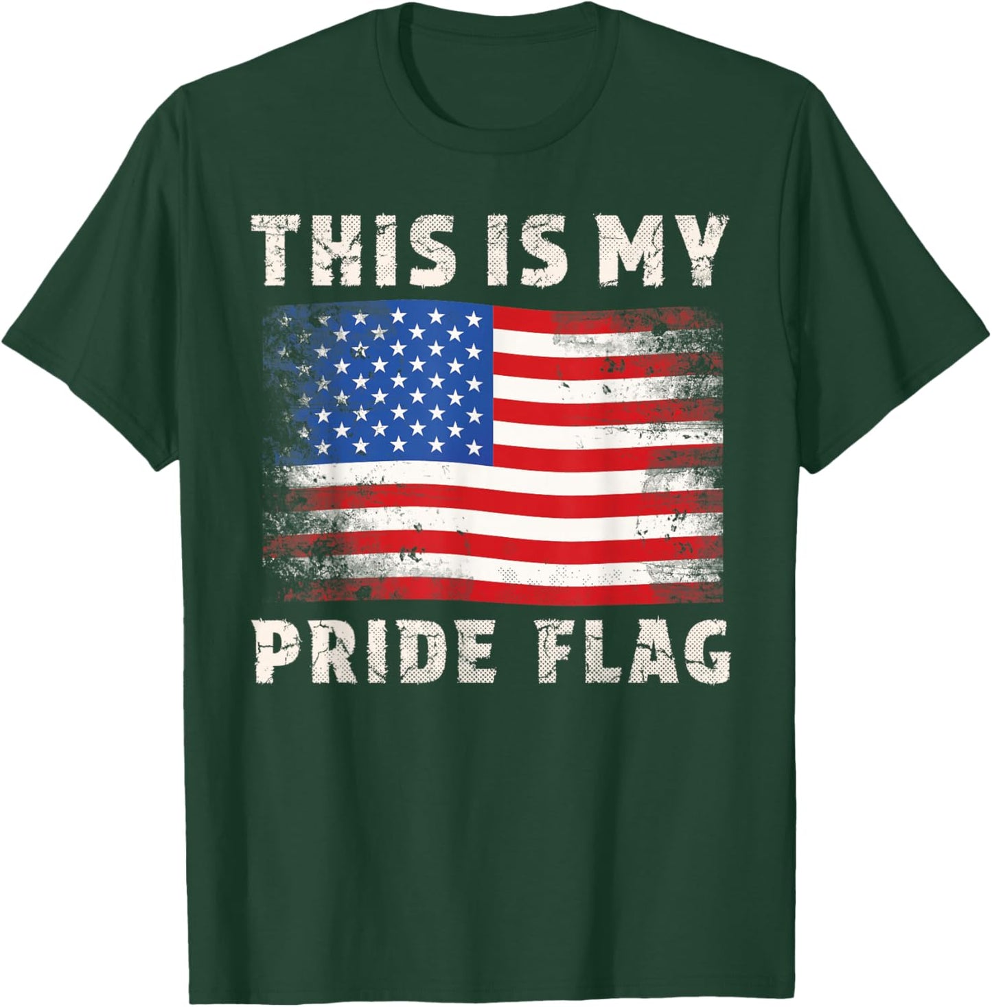 This Is My Pride Flag Shirt Patriotic USA Flag 4th July T-Shirt - T-Shirt | Forest