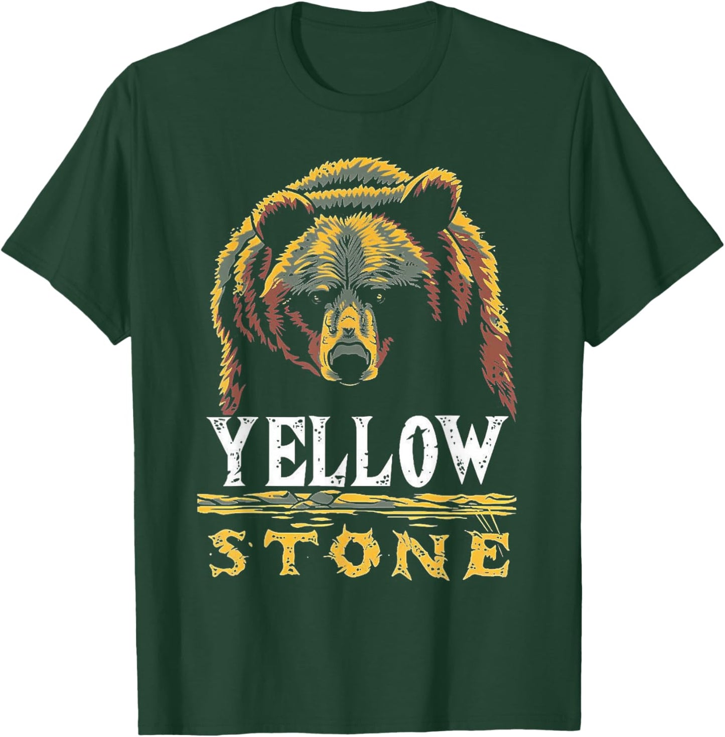 Yellowstone - US National Park Vintage Men Women Kids Retro T-Shirt - T-Shirt | Forest