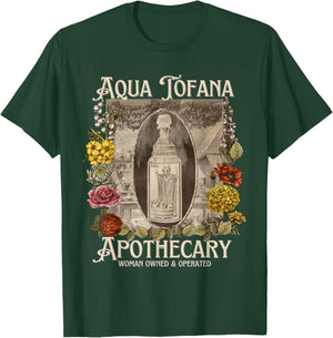 Vintage Aqua Tofana Apothecary Historical Feminist Mystery T-Shirt - T-Shirt | Forest