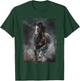 Horse Design Adults Kids Black Animal Print Clydesdale Horse T-Shirt - T-Shirt | Forest