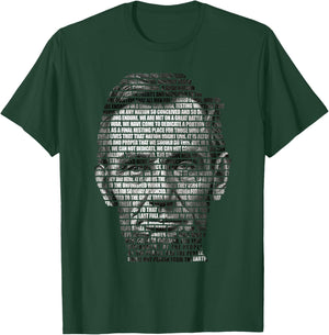 Gettysburg Address Abraham Lincoln Portrait | USA History T-Shirt - T-Shirt | Forest
