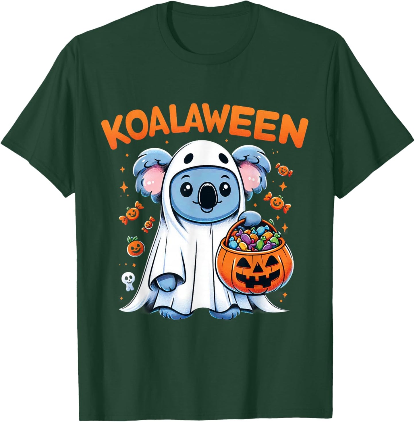 Funny Ghost Koala Halloween Koalaween Candy T-Shirt - T-Shirt | Forest