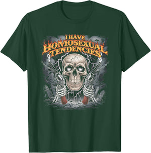 I Have Homosexual Tendencies Men Funny Skeleton Meme T-Shirt - T-Shirt | Forest