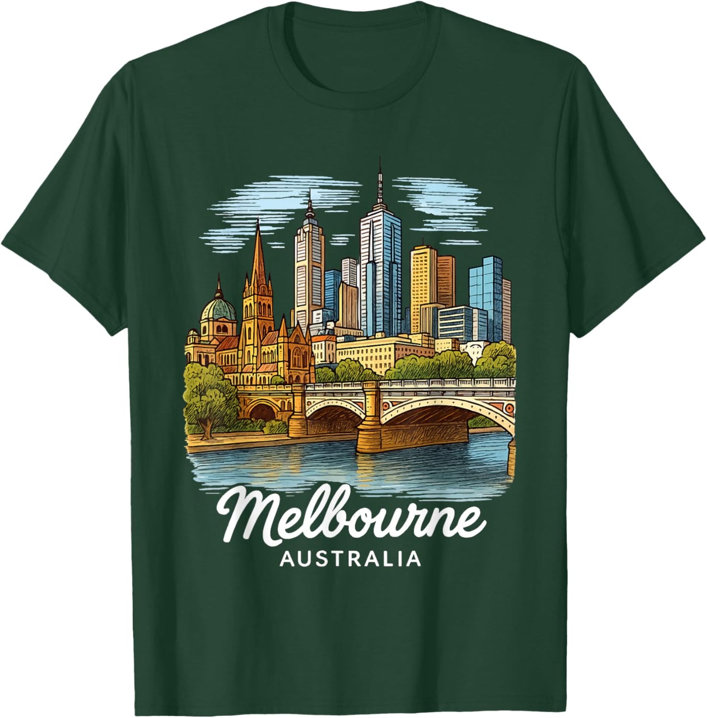 Melbourne Australia T-Shirt - T-Shirt | Forest
