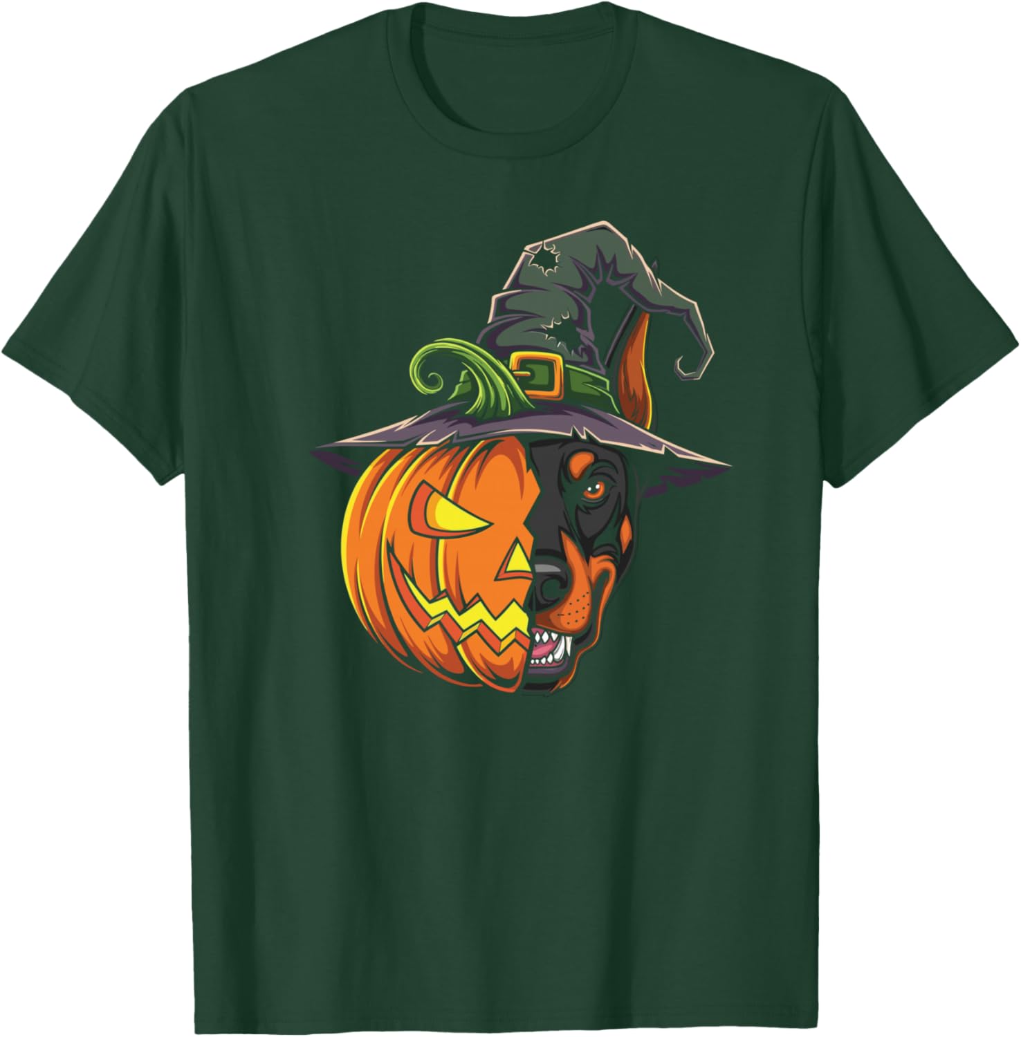 Doberman Pinscher Jack O Lantern Halloween Kids T-Shirt - T-Shirt | Forest