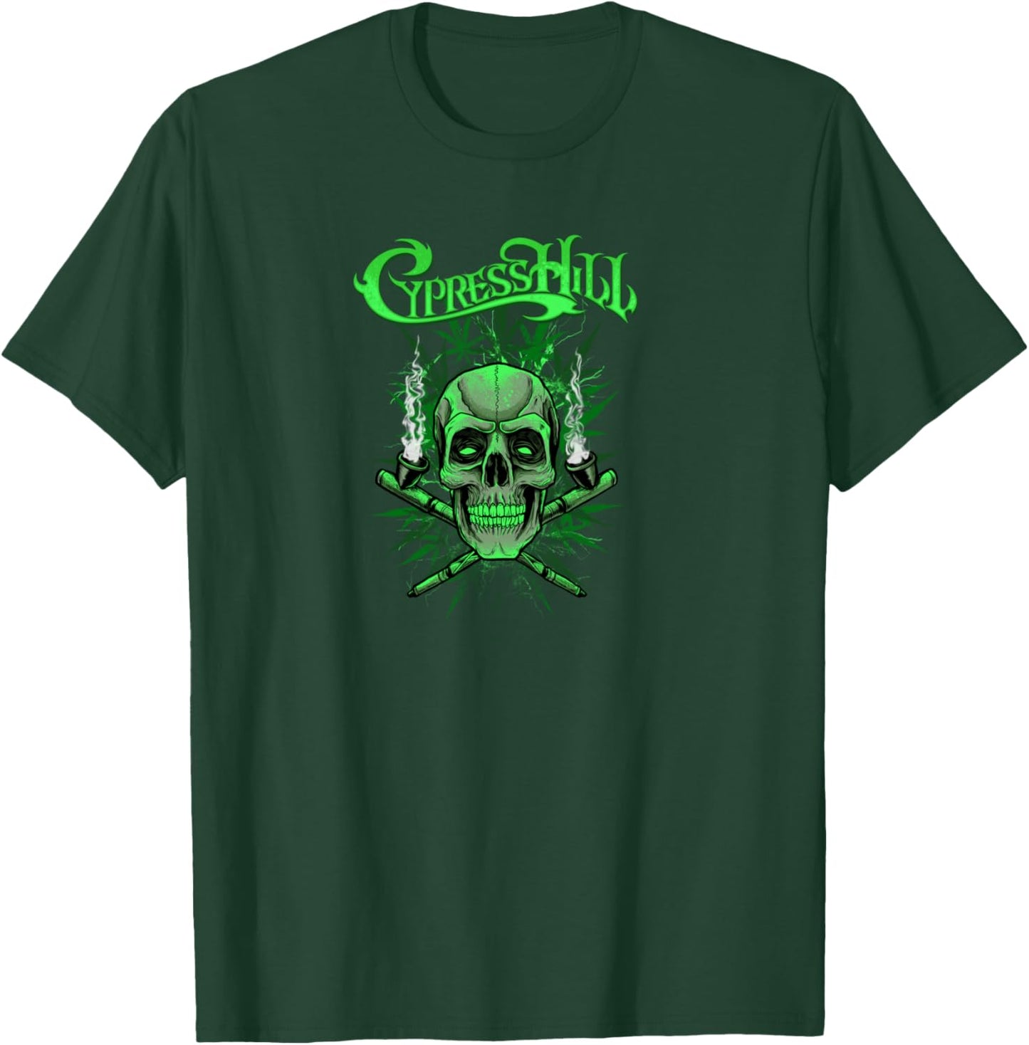 Cypress Hill Green Skull T-Shirt - T-Shirt | Forest