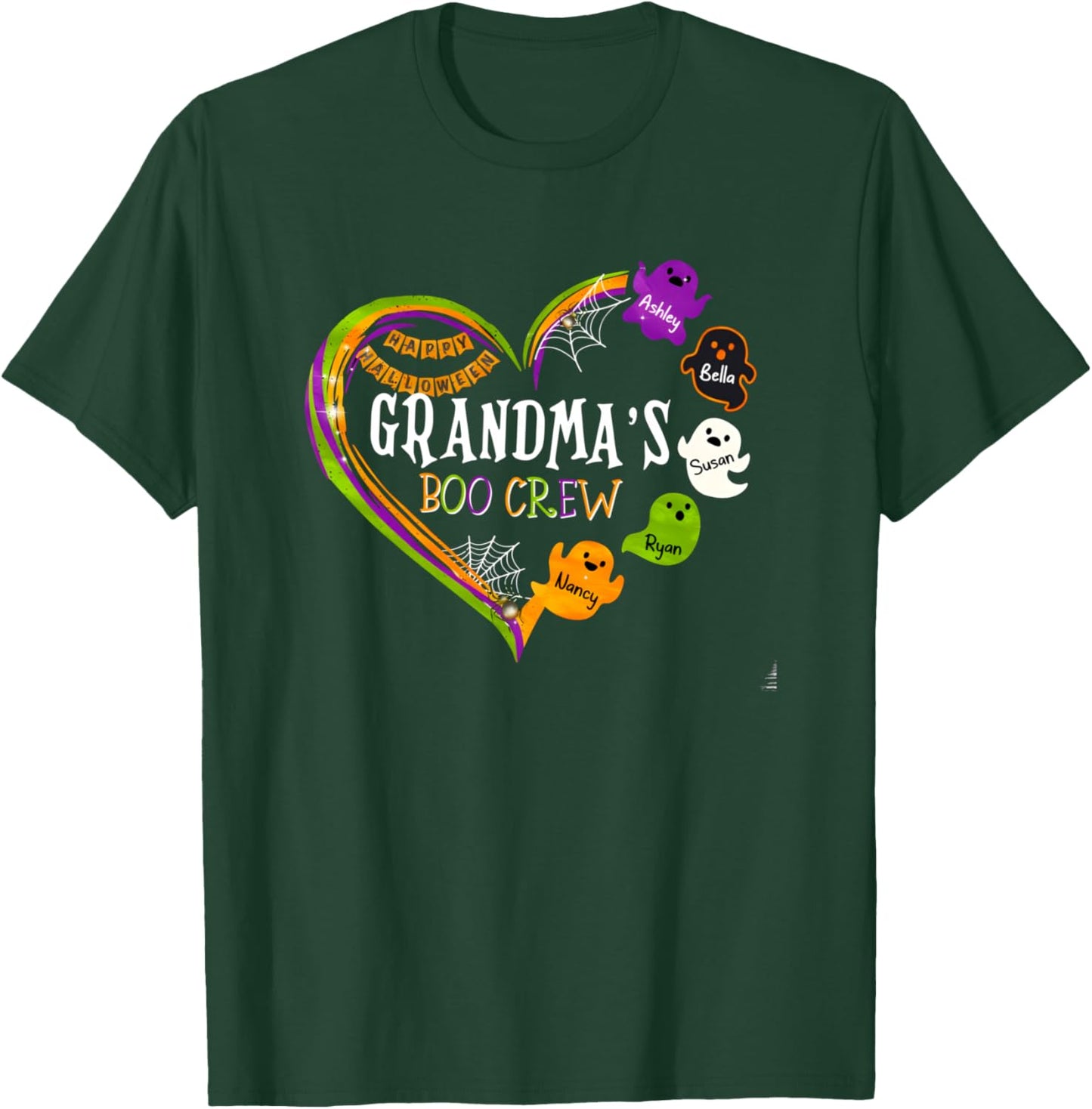 Grandma Halloween Grandma Boo Crew Spooky Grandma T-Shirt - T-Shirt | Forest
